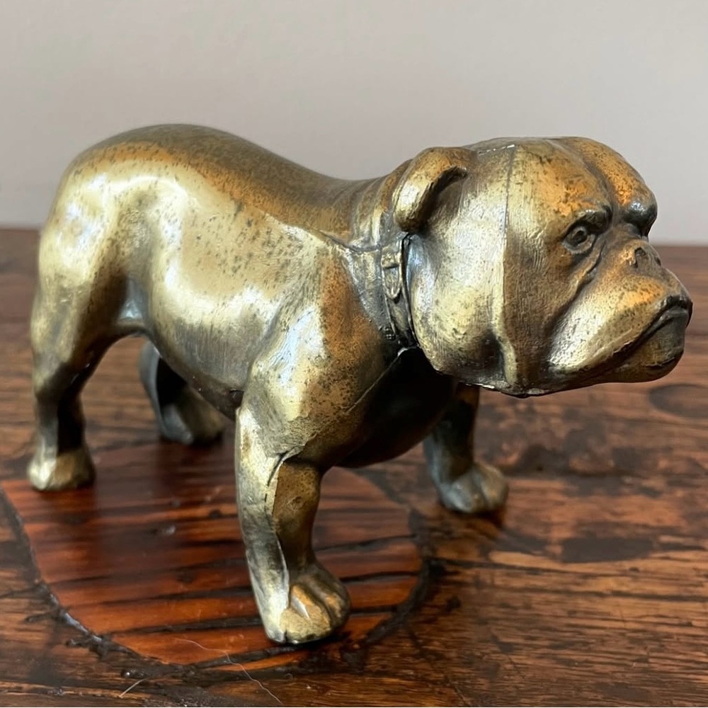 Vintage Brass Bulldog Figurine